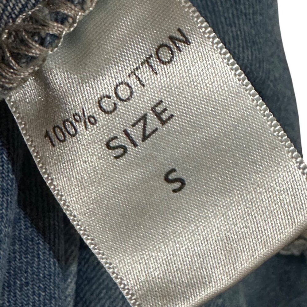 Womens Distressed Denim Crop Overalls Madepants Size S 100% Cotton Casual Style - Picture 2 of 8